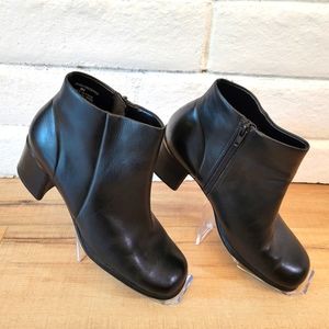 T.M White Black Ankle Boots